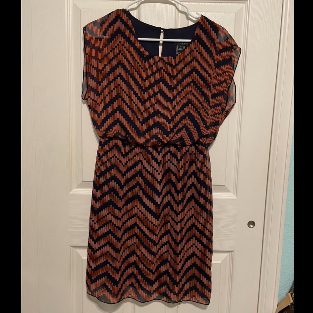 Women’s Blue and Orange Dress